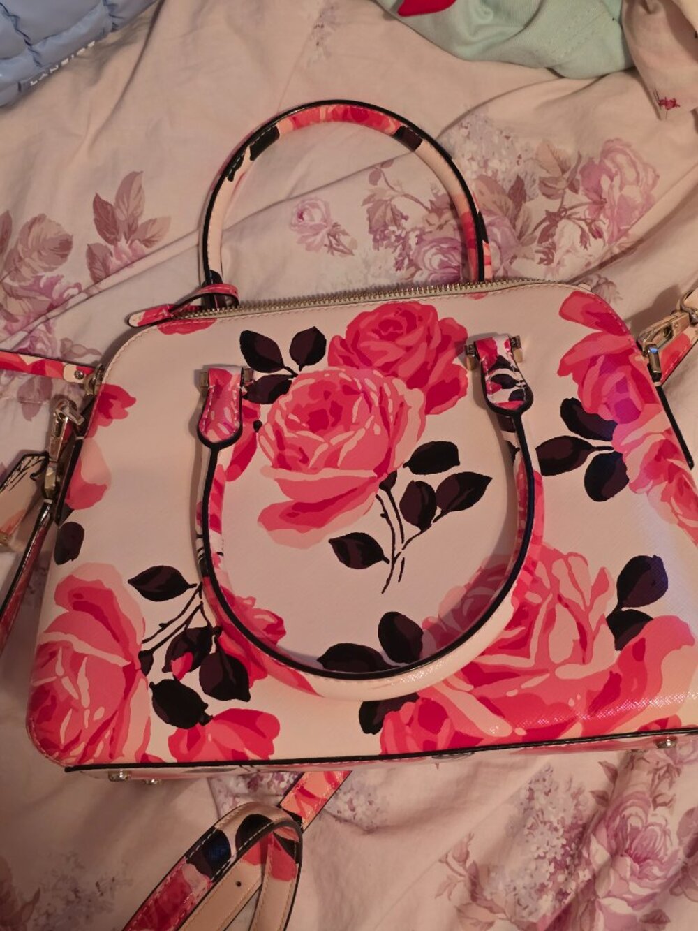 Kate Spade rambling roses Maise satchel - Picture 7 of 10